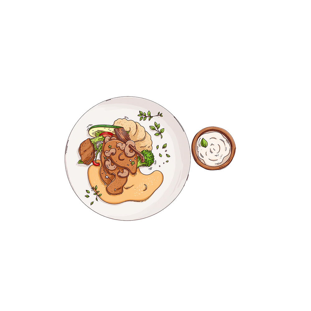 Chicken & Mushroom Pepper Steak