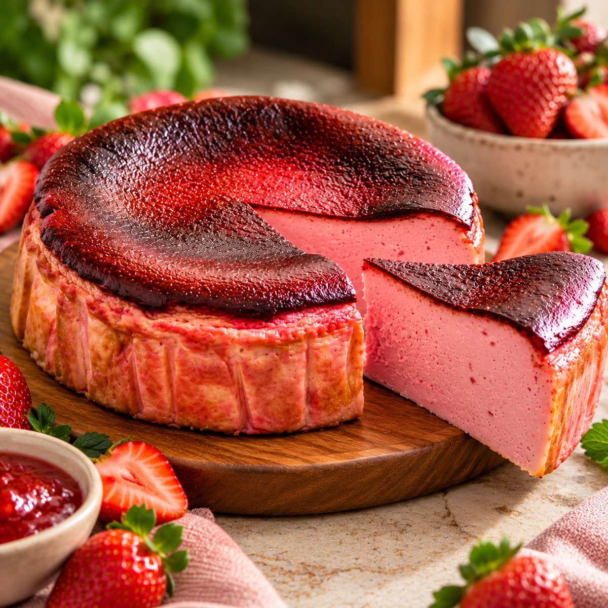 Strawberry Burn Basque Cheesecake (Order Base)