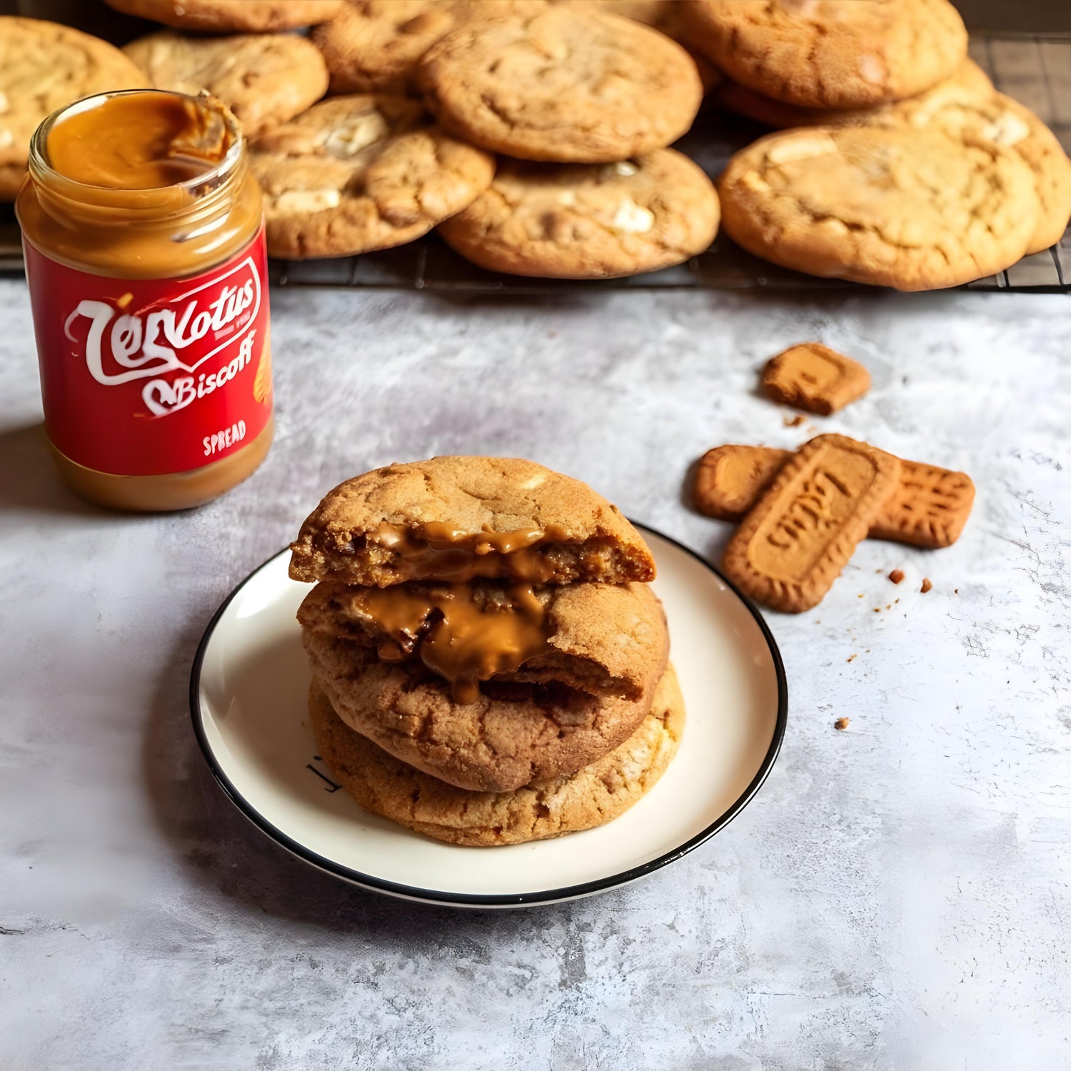 Biscoff Filled Cookies